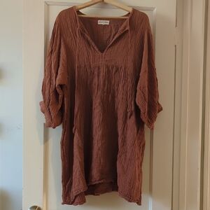Daughters of India Rust Long Sleeve Dress